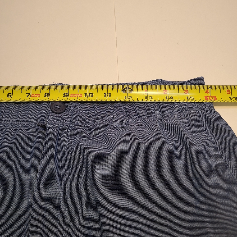 Ascend Casual Hiking Chino Shorts Size 32 Polyester Blend Blue Back Zips - Picture 4 of 9